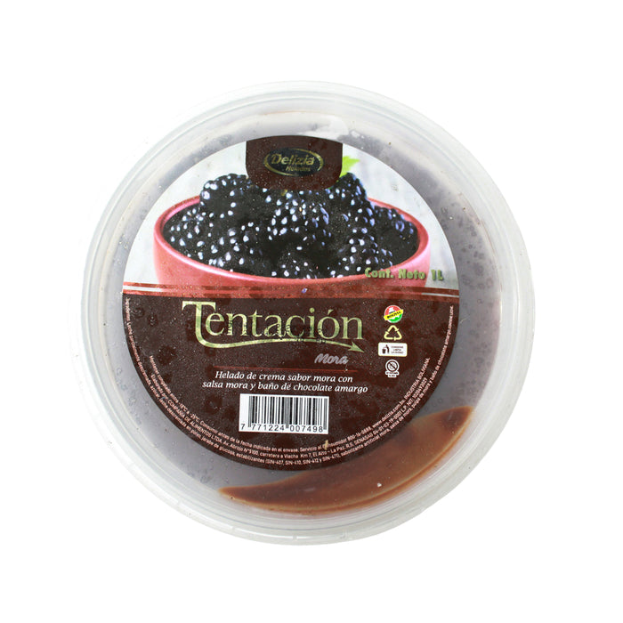 Delizia Postre Helado Tentacion Mora X 1 L