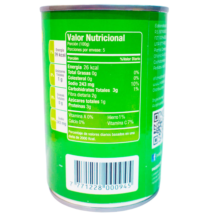 Palmito Campo Verde Trozos En Lata X 400G