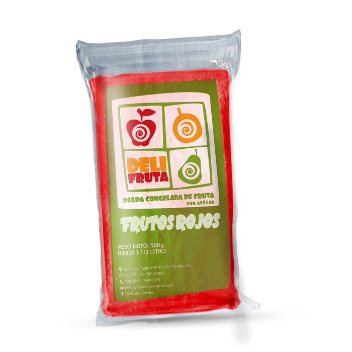 Pulpa De Fruta Congelada Delifruta Frutos Rojos X 500G