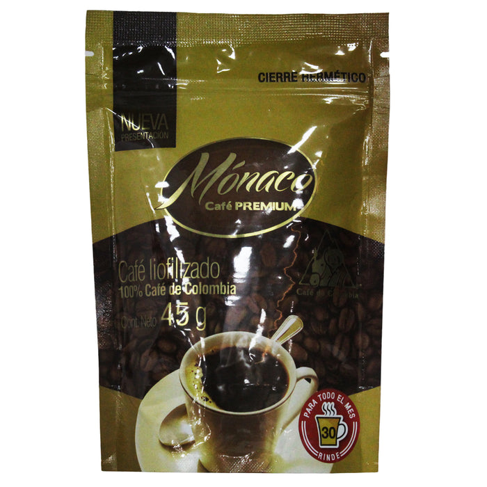 Monaco Cafe Liofilizado Premium Bolsa X 45G