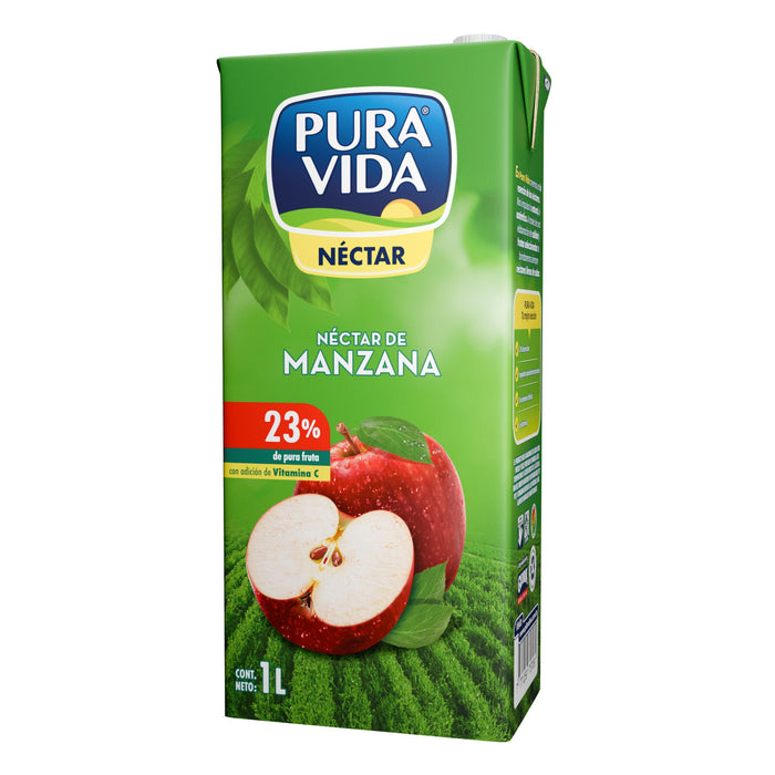 Néctar Pura Vida Manzana Con Adición Vitamina C X 1L