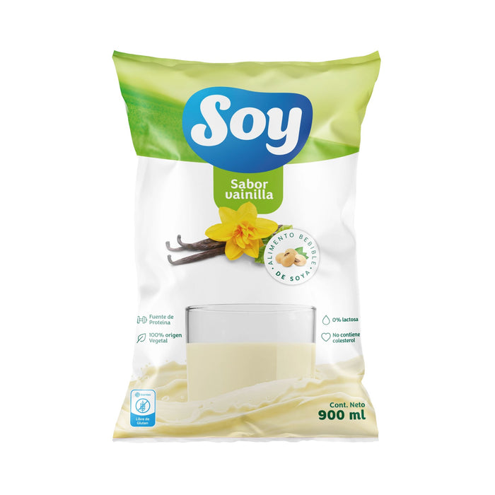 Soy Leche De Soya Vainilla Bolsa X 900Ml