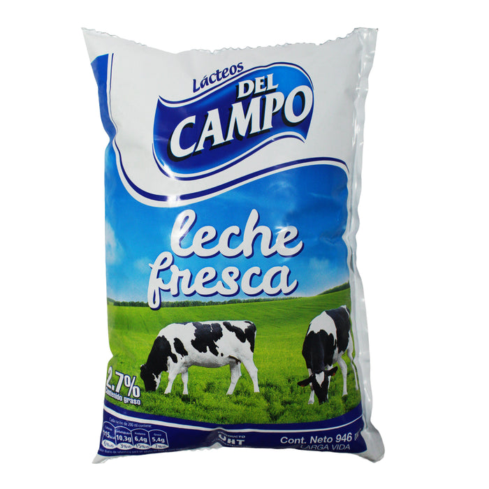 Del Campo Leche Fresca Larga Vida X 946Ml