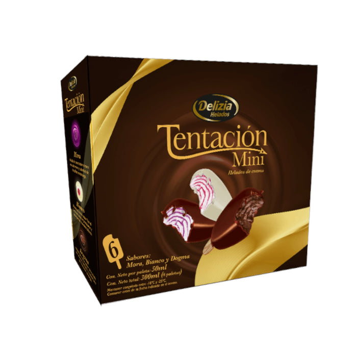 Helado Delizia Tentacion Mini Almendra X 50Ml