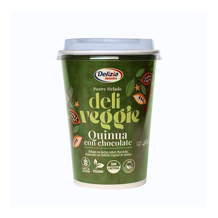 Helado Delizia Deli Veggie Quinua/Chocolate Postre X 400Ml