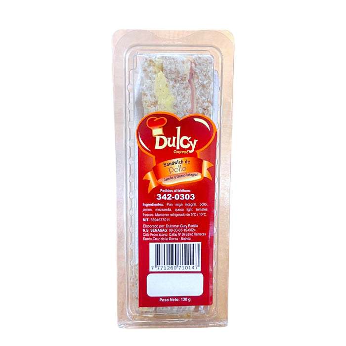 Sándwich Integral Dulcy Gourmet Pollo Jamón Y Queso
