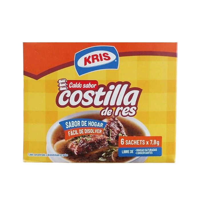 Caldo Kris Sabor Costilla De Res X 6 Sachets (7.8G C/U)