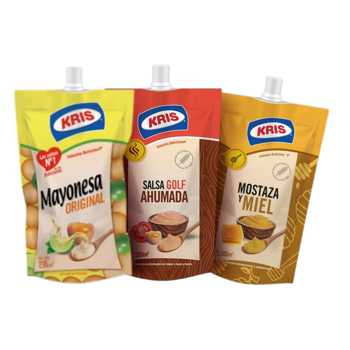 Pack Kris San Juancho Mayonesa + Golf Ahumada + Mostaza Miel