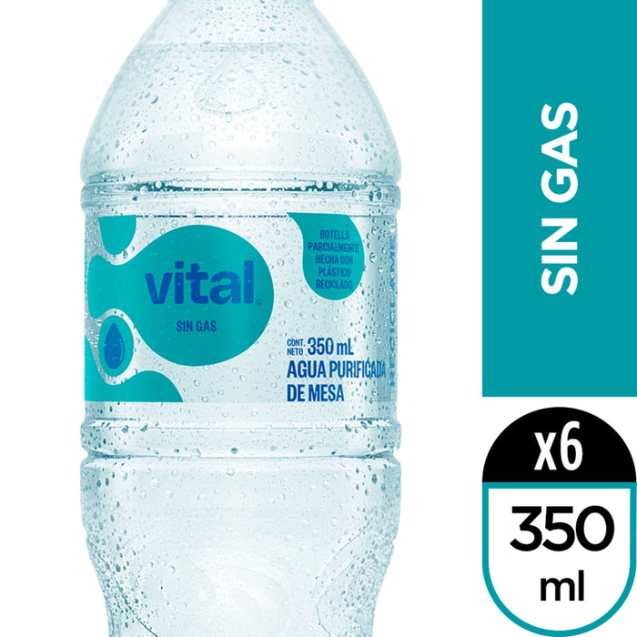 Agua Vital Sin Gas Pack 300Ml X 6 Unidades