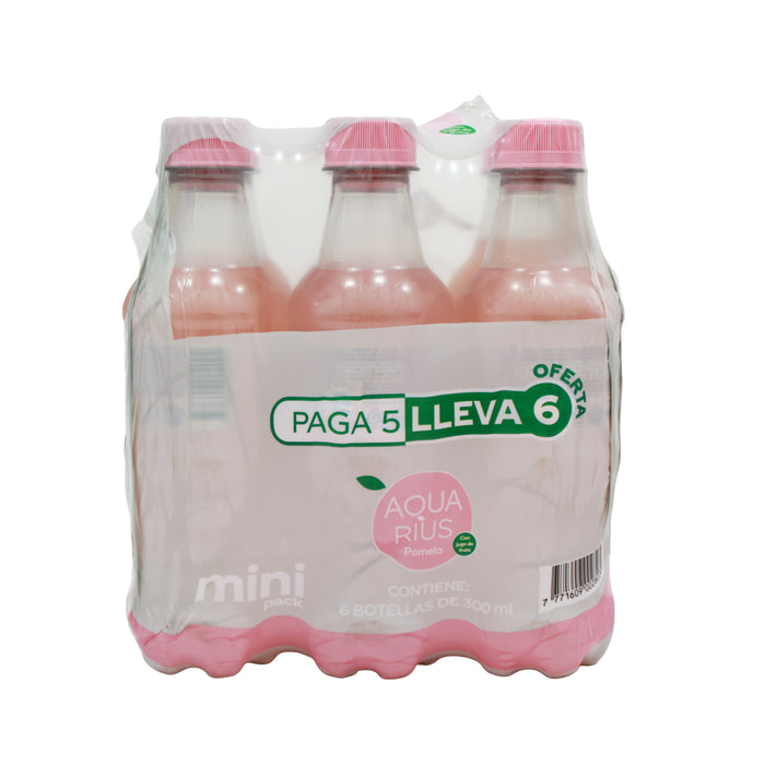 Aquarius Pack Jugo De Pomelo 300Ml X 6 Unidades