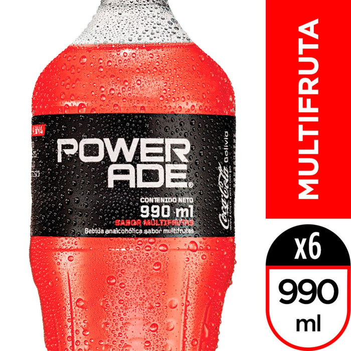 Pack Powerade Multifrutas 6 Botellas X 990Ml