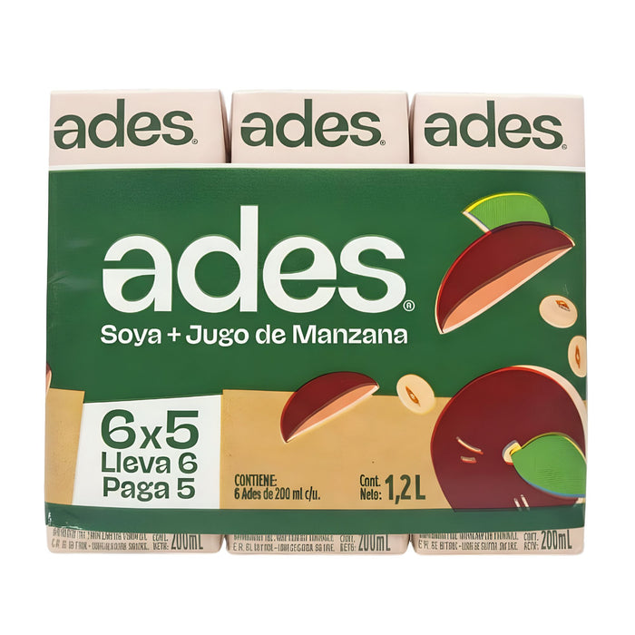 Ades Manzana Pack Lleva 6 Paga 5 De 200Ml