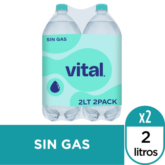 Pack Agua Vital 2 Litros X 2 Unidades