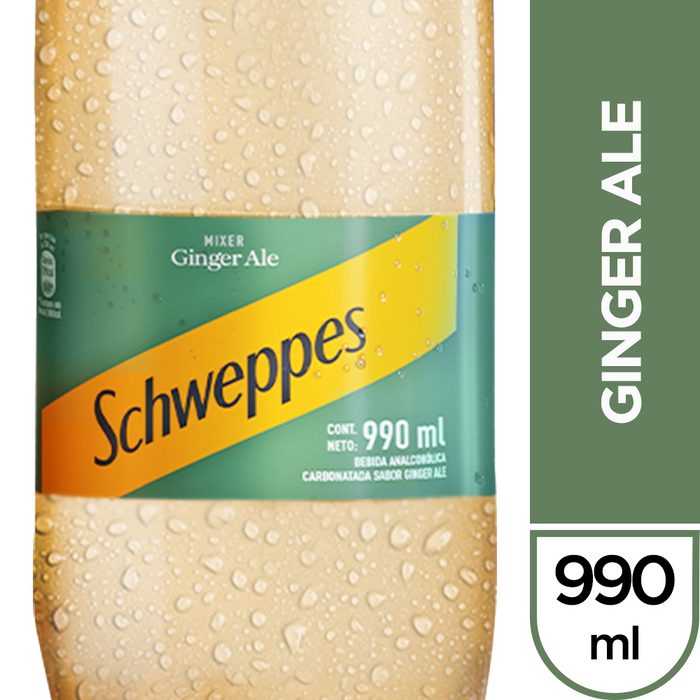 Gaseosa Schweppes Ginger Ale X 990Ml