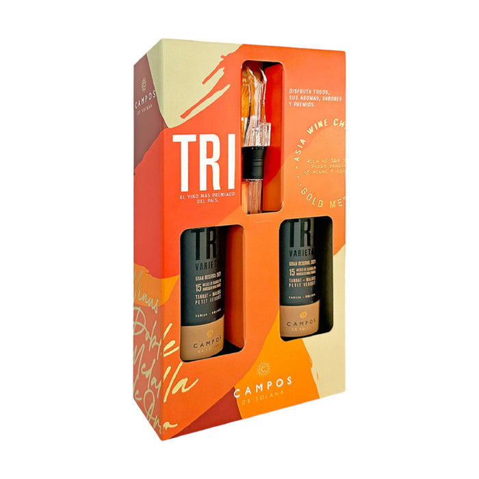 Pack Campos De Solana Pack Vino Trivarietal 750Ml + Aireador