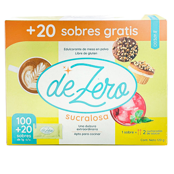 De Zero Sucralosa Polvo Caja X 120 Sobres