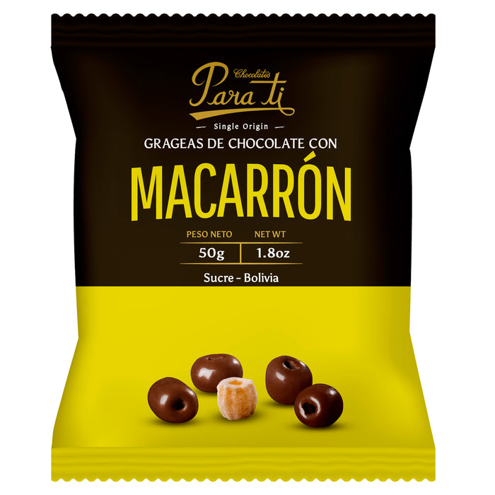 Para Ti Chocolate Grageas Con Macarrón X 50G