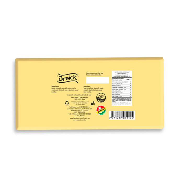 Breick Chocolate Blanco X 100G
