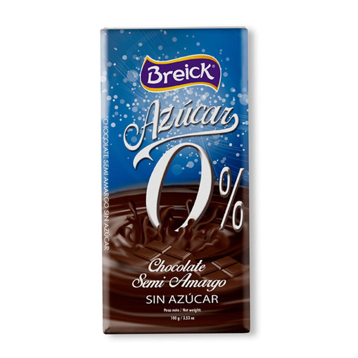 Breick Chocolate Semi Amargo Sin Azúcar X 100G