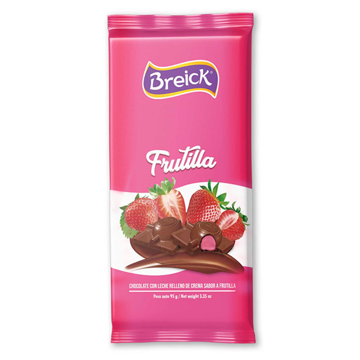 Breick Chocolate Con Relleno De Crema Sabor A Frutilla X 95G — Amarket