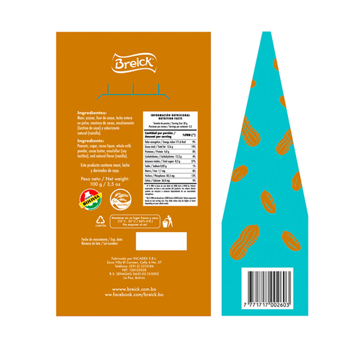 Breick Maní Bañado Con Chocolate X 100G
