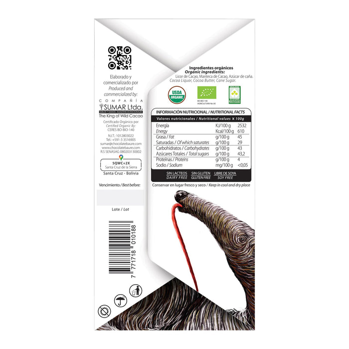 Chocolate Baure Wild Beni Semi Dark 55% Cacao X 70G