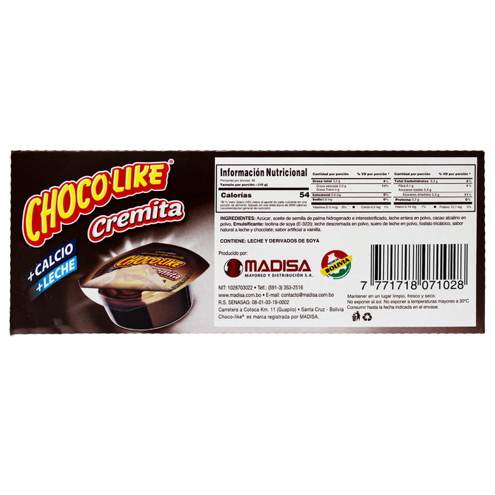 Chocolike Cremita Chocolate Leche Y Vanilla X 10G