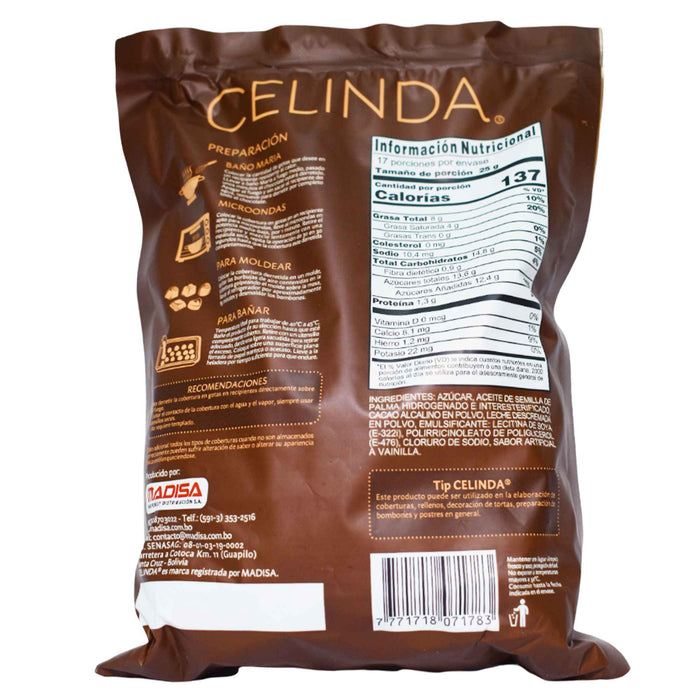Celinda Cobertura Chocolate Semi Amargo En Gotas X 430G