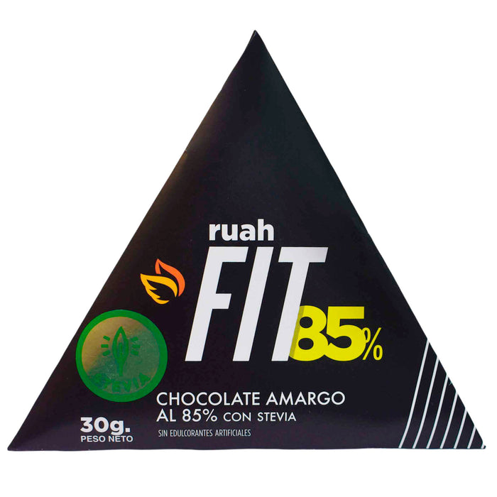 Ruah Fit Chocolate Amargo Con Stevia Al 85 X 30G