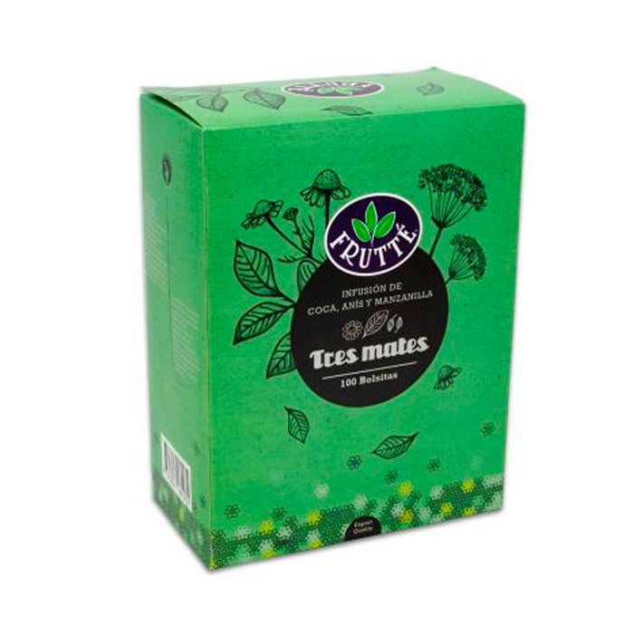 Infusión Frutté Tres Mates Coca Anís Y Manzanilla X 100 Unidades