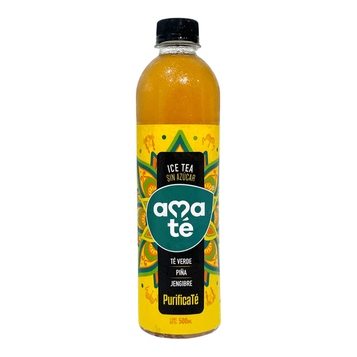 Amate Te Frio Sabor Te Verde Pina Jengibre Con Stevia X 500Ml