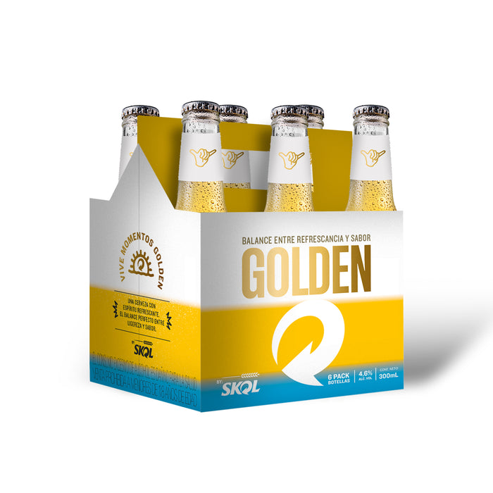 Golden Skol Pack Cerveza 6 Unidades Botella X 300Ml