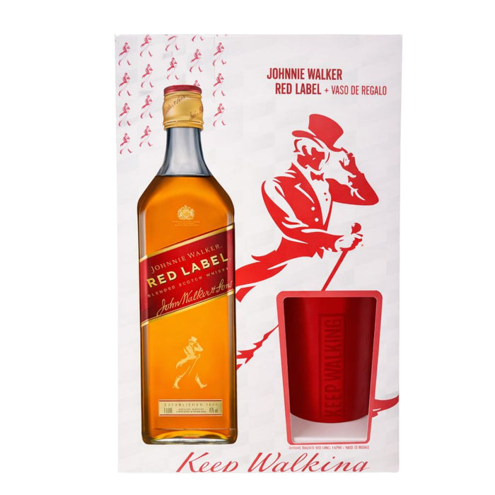 Pack Johnnie Walker Etiqueta Roja 1L + Vaso