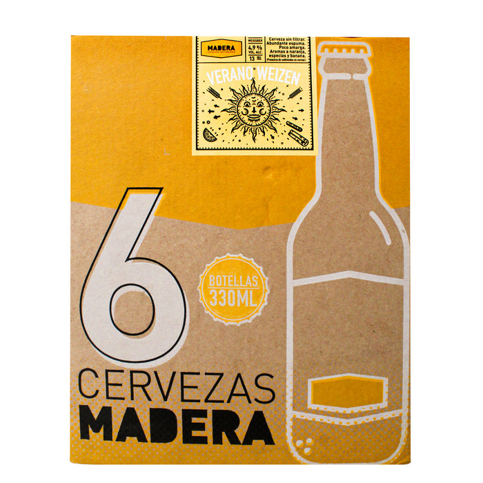 Six Pack Cervezas Madera Verano Weisen X 330Ml