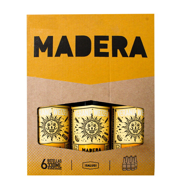 Six Pack Cervezas Madera Verano Weisen X 330Ml