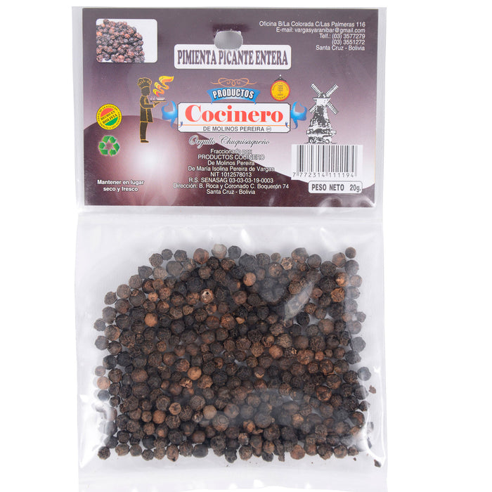 Cocinero Pimienta Picante Entera Bolsita X 20G