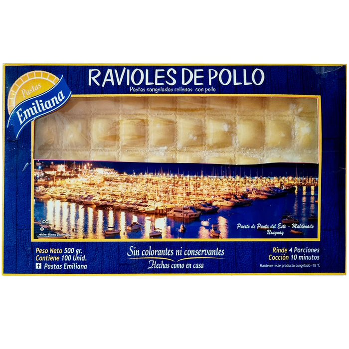 Pastas Emiliana Ravioles De Pollo X 500G