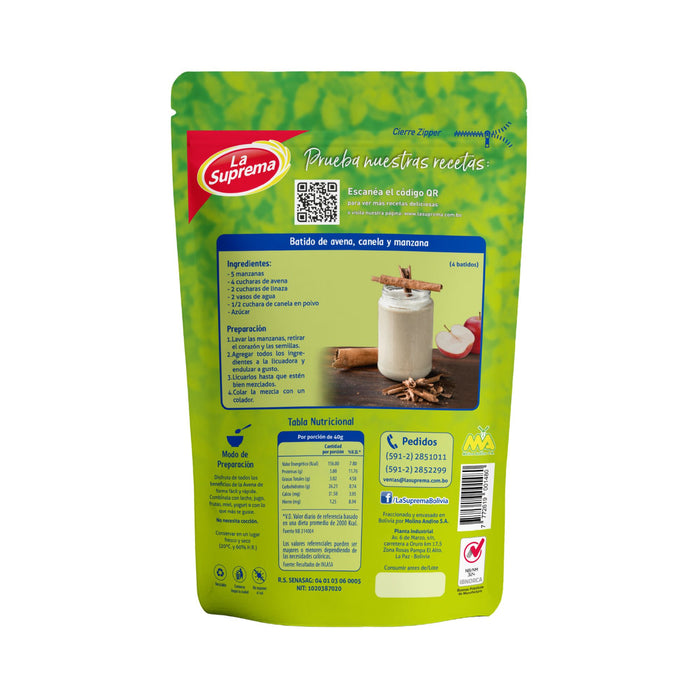 Avena La Suprema Instantánea Bolsa X 450G