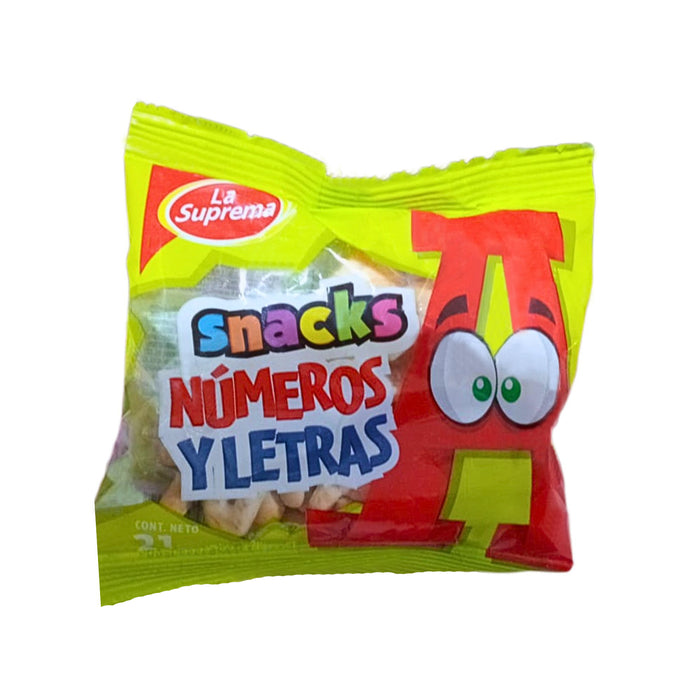 Galletas La Suprema Snacks Nuemeros Y Letras X 21G