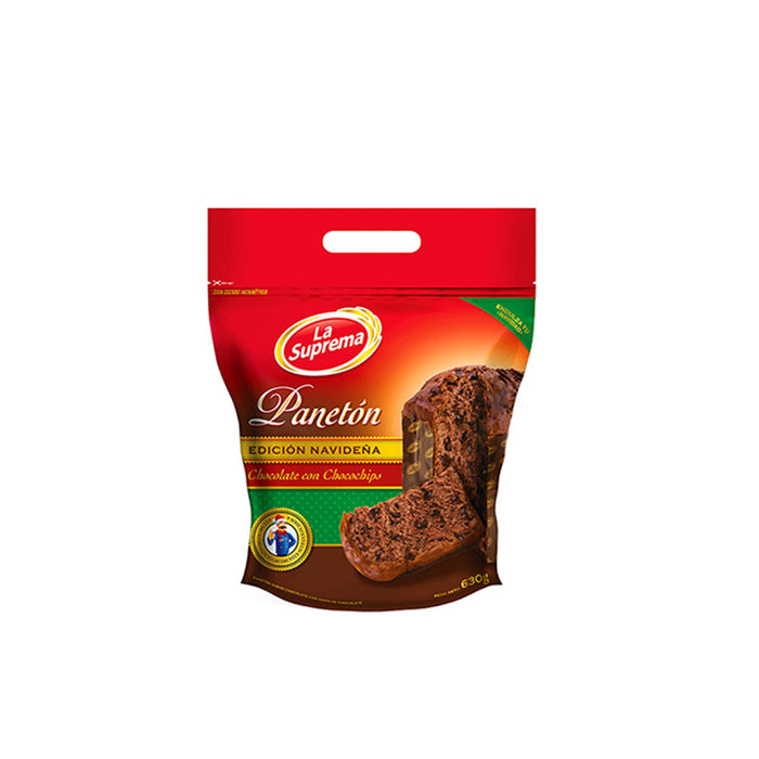 La Suprema Paneton Bolsa Chocolate Con Chocochips X 630G