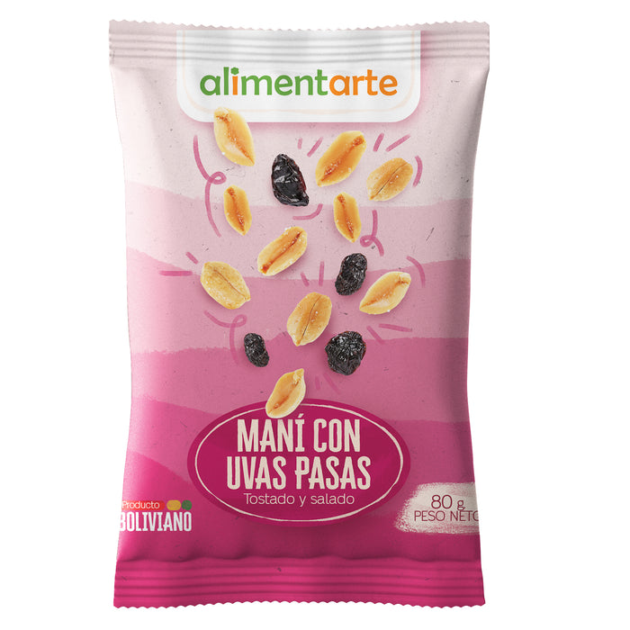 Alimentarte Mani Con Uvas Pasas X 80G