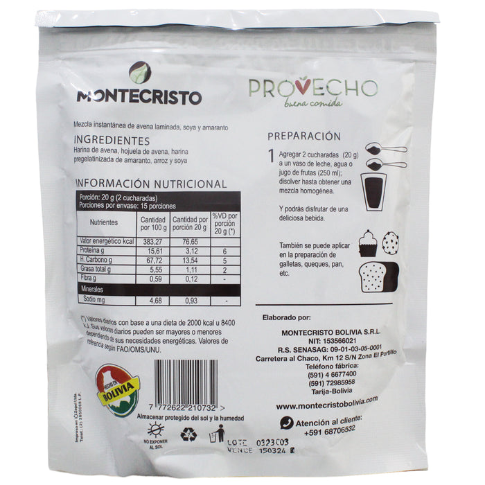 Provecho Mix De Avena Soya Y Amaranto X 300G