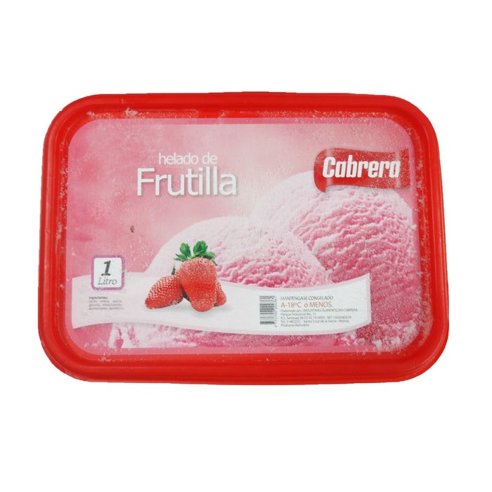 Cabrera Frutilla Helado X 1 L