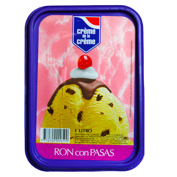 Creme De La Creme Ron Con Pasas X 1 L  626