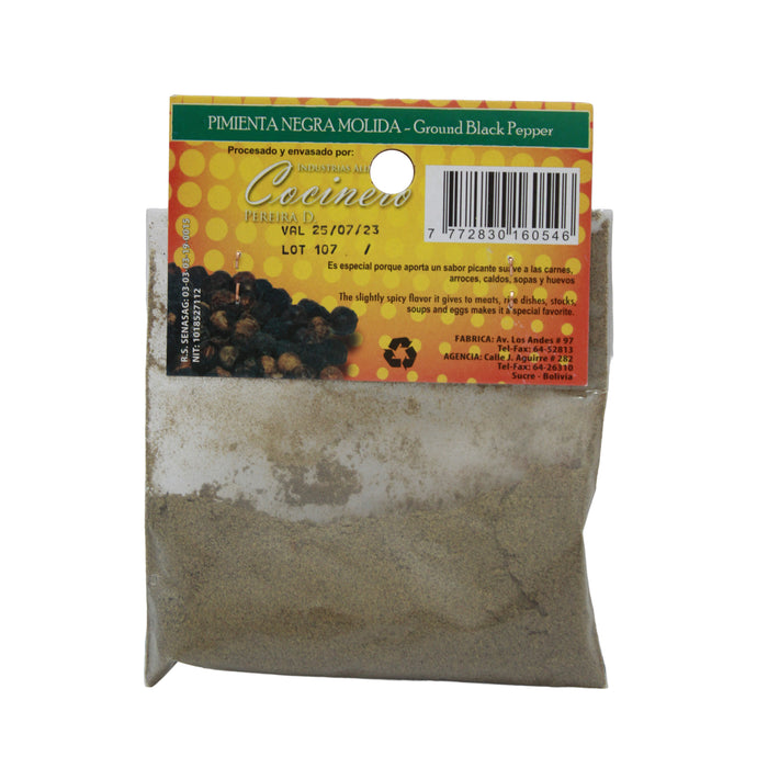 Cocinero Pimienta Negra Molida Bls X 20/30 Gr