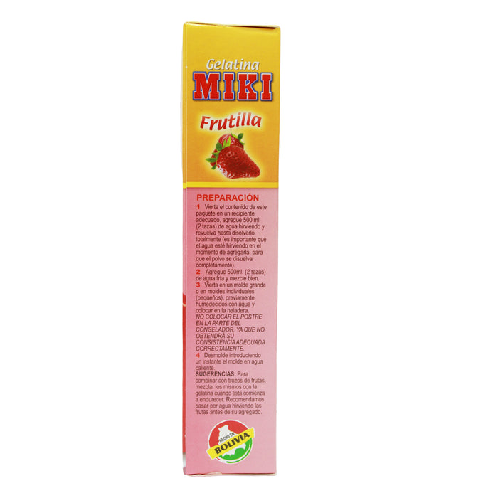 Miki Gelatina Light Sabor Frutilla X 25G