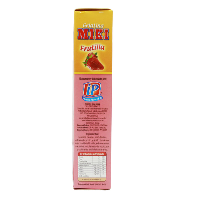 Miki Gelatina Light Sabor Frutilla X 25G