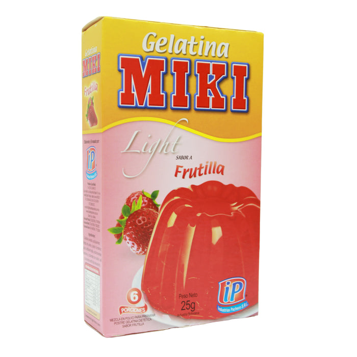 Miki Gelatina Light Sabor Frutilla X 25G