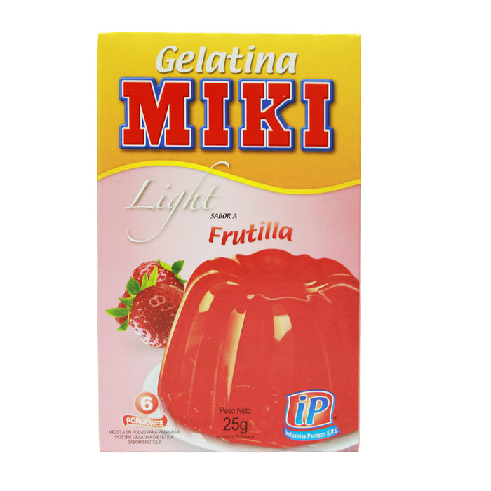 Miki Gelatina Light Sabor Frutilla X 25G