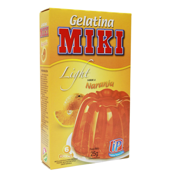 Miki Gelatina Light Sabor Naranja X 25G